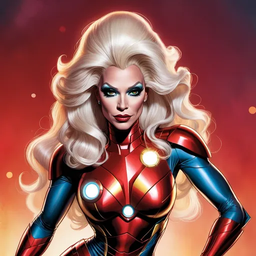 Prompt: Gorgeous drag queen (Marvel Superhero Ironman)