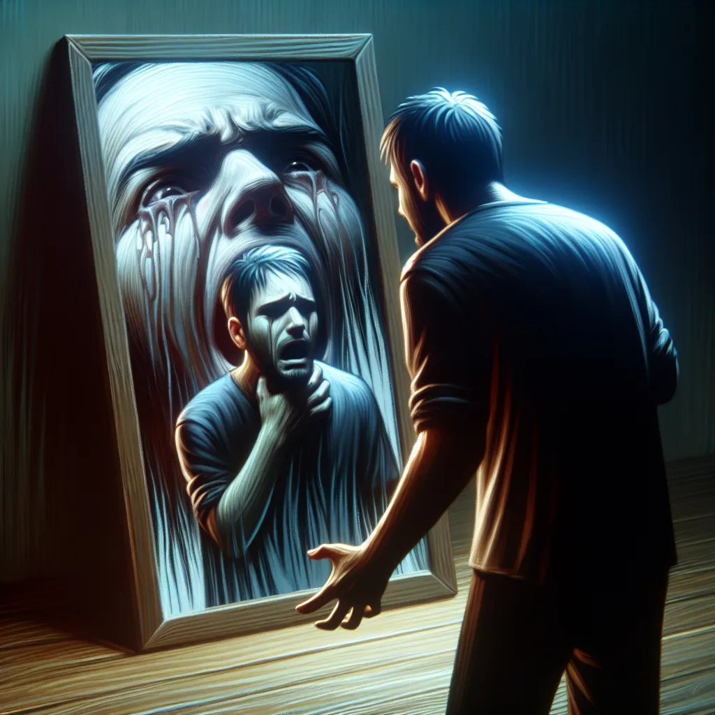 Prompt: A sickened mind and spirit
The mirror tells me lies