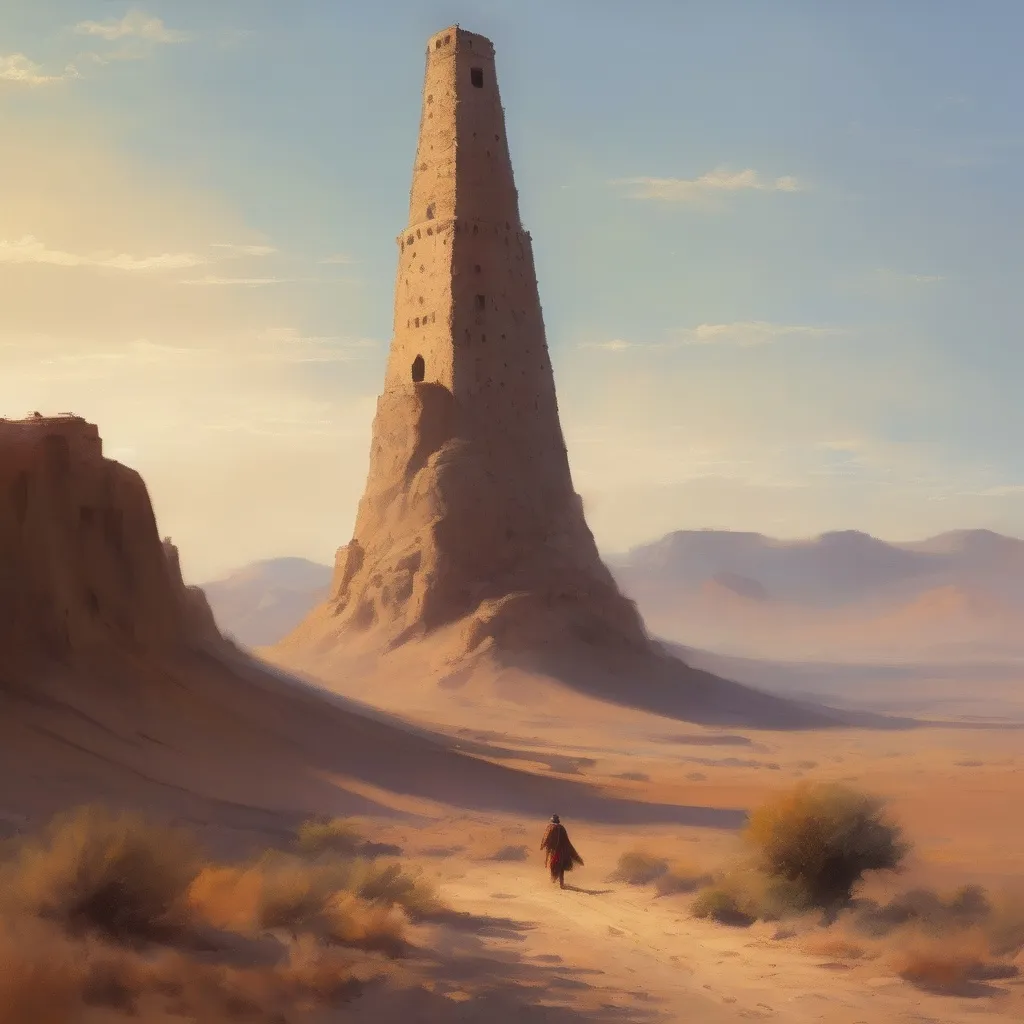 Prompt: Hot wind, moving fast across the desert
We feel that our time has arrived
The world spins, while we put his dream together
A tower of stone to take him straight to the sky