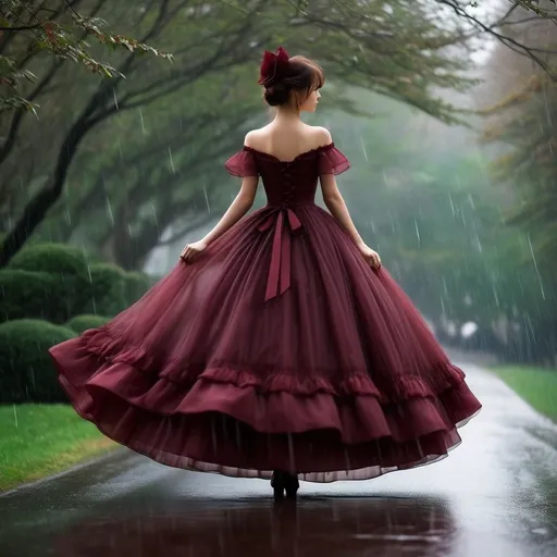 Prompt: What I dream I had
Pressed in organdy
Clothed in crinoline of smoky Burgundy
Softer than the rain