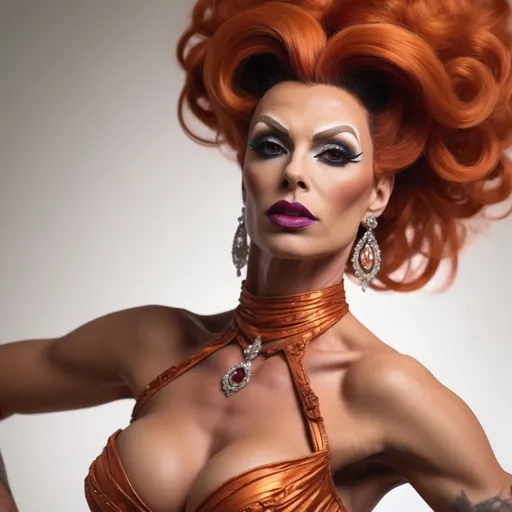 Prompt: Gorgeous ultra-muscular 35-year-old French drag queen with burnt orange updo hair dancing the cancan.
Deep splits.
splash art, hyper detailed, ultra realistic, highly detailed, surreal heavy mist, AI defined exquisitely beautiful, totally ultra-realistic 35-year-old French drag queen, gorgeously detailed facial features, perfect body proportions, ultra glamorous, perfect shading, impeccable contrast, HDR, UHD, high res, 64k