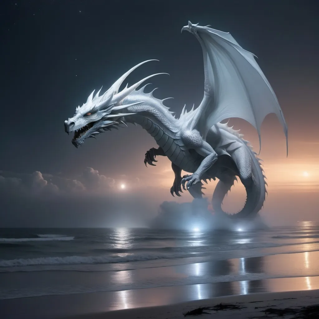 Prompt: Lit up with anticipation
We arrive at the launching site
The sky is still dark, nearing dawn
On the Florida coastline
Floodlit in the hazy distance
The star of this unearthly show
Venting vapours, like the breath
Of a sleeping white dragon