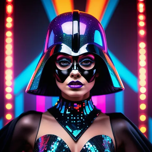 Prompt: What if Darth Vader was a gorgeous drag queen?