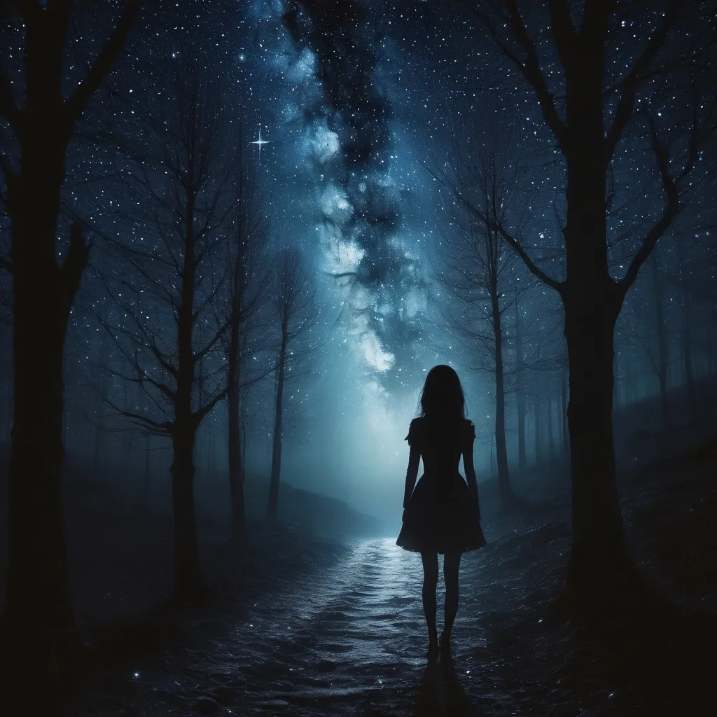 Prompt: Into the starlit unknown
Until the end we follow
Nothing but shadows
We will never return