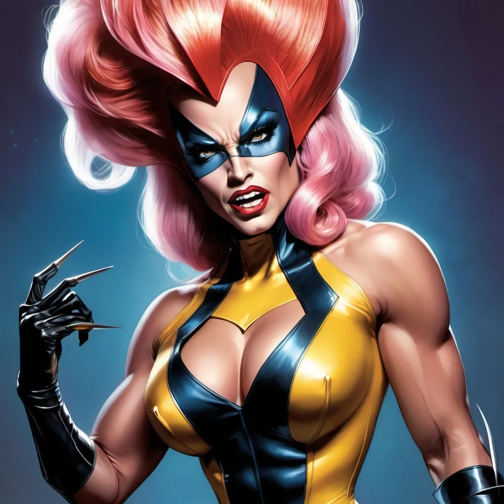 Prompt: Gorgeous drag queen (Marvel Superhero Wolverine)