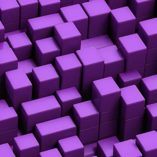 Prompt: Purple blocks farming 