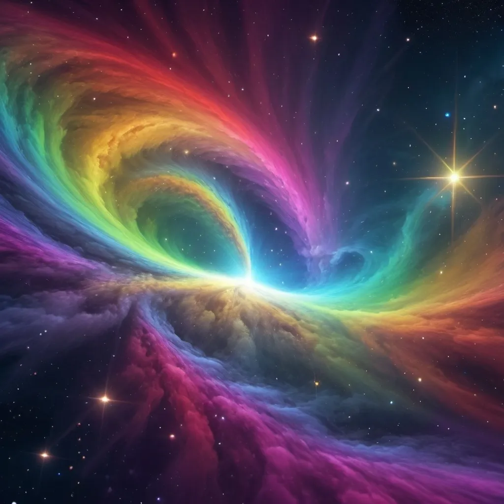 Prompt: Rainbow nebula