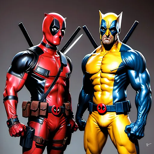 Prompt: deadpool  and wolverine