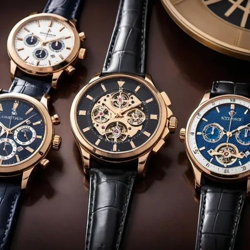 Prompt: a luxury watch collection