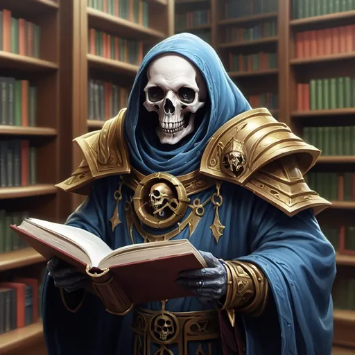 Prompt: library death seer