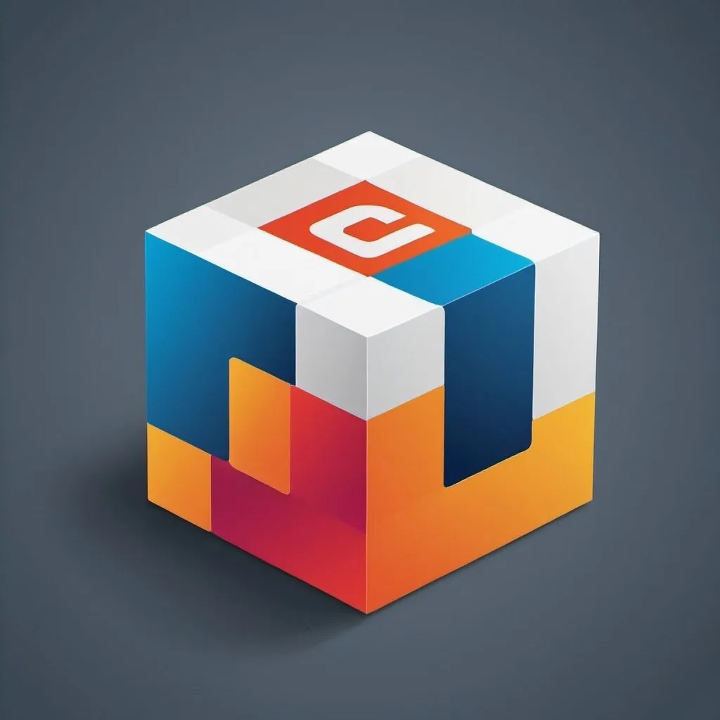 Prompt: create a professional logo using the word cuberbox, with a transparent background and modern colors