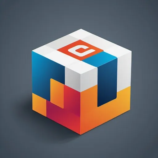 Prompt: create a professional logo using the word cuberbox, with a transparent background and modern colors