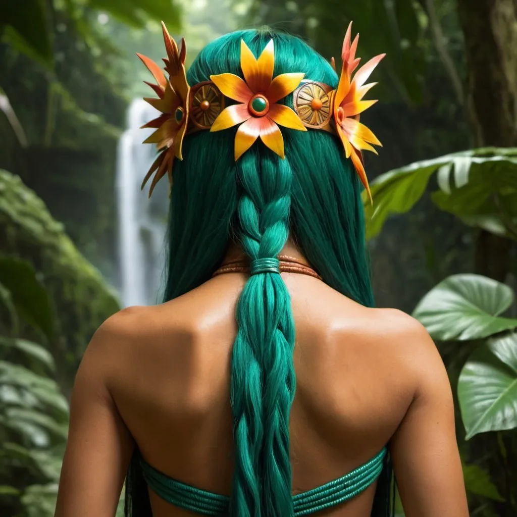 Prompt: GODDESS OF AMAZONIA back