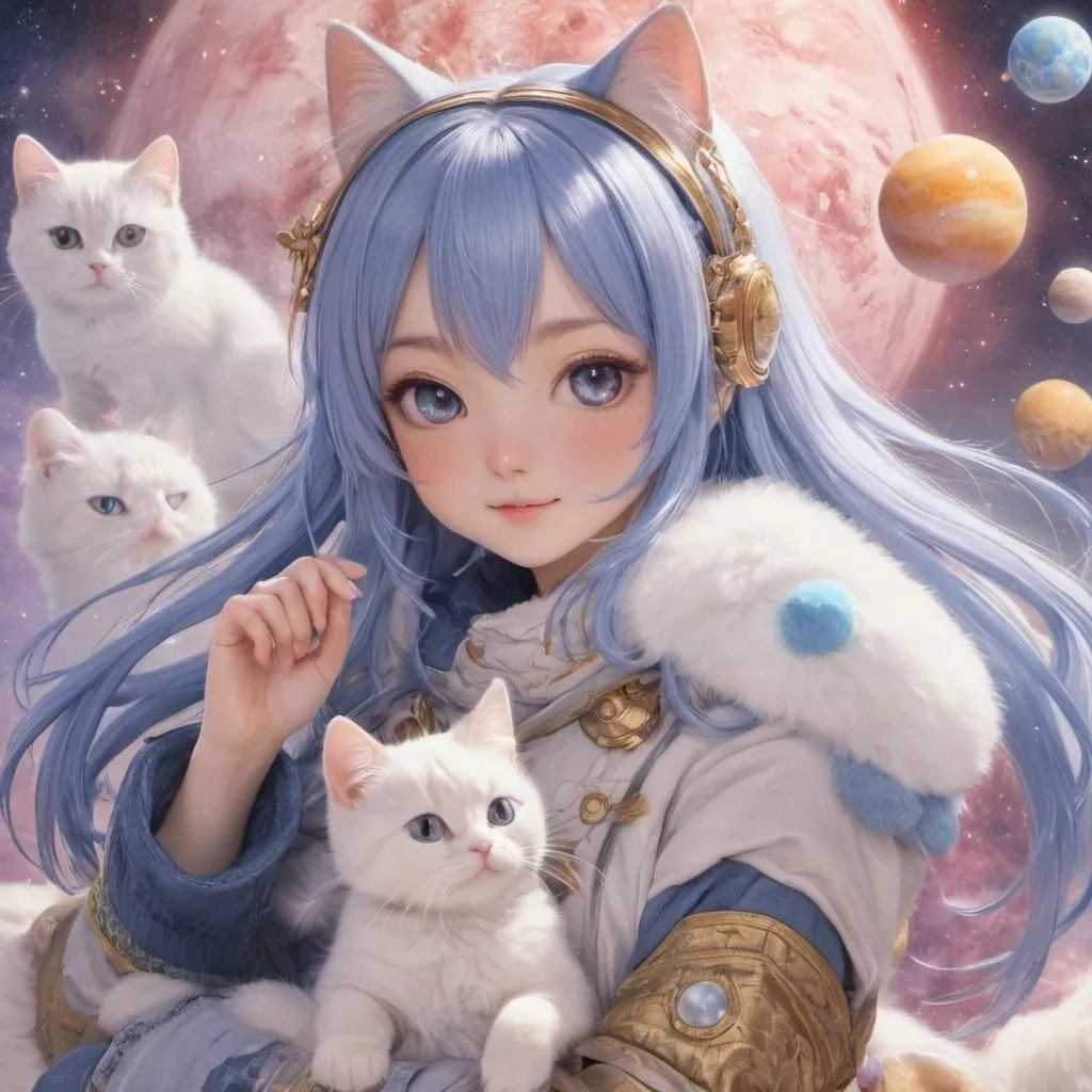 Prompt: Asobi Ni Iku Yo (Cat Planet Cuties) 