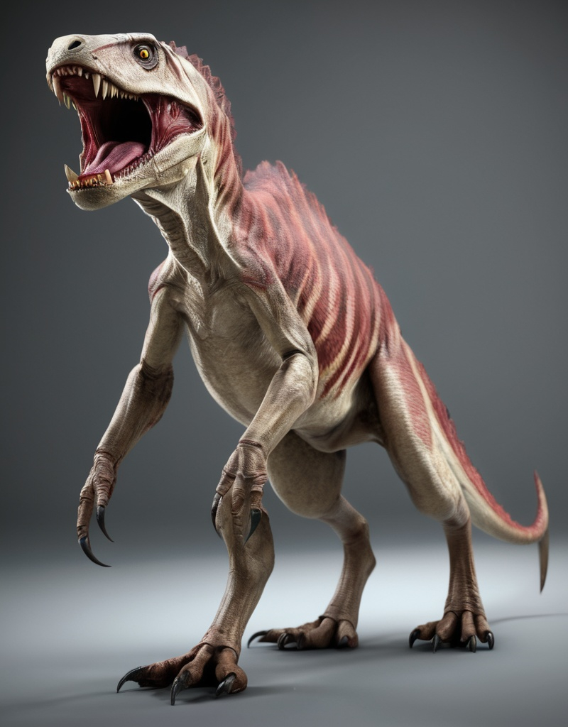 Prompt: Photorealistic full length orqualipod (a type of ferocious predatorial animal)