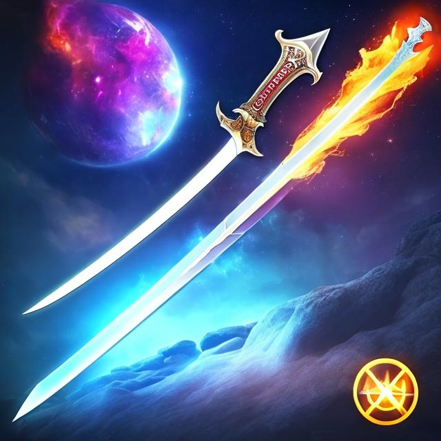 Prompt: create epic sword in the cosmos
