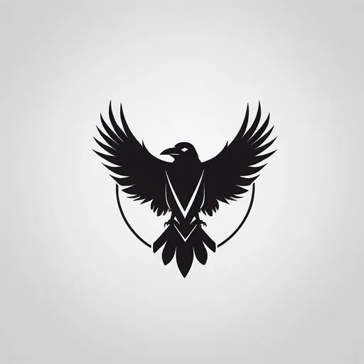 Prompt: Create me a minimalist outline logo of a raven for my dubstep brand