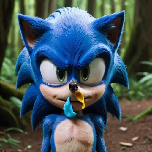 Prompt: Movie sonic concerned