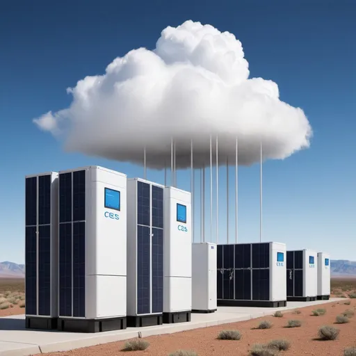 Prompt: cloud energy storage (CES)connecting to distributed power systems