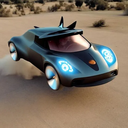 Prompt: Flying car of the future