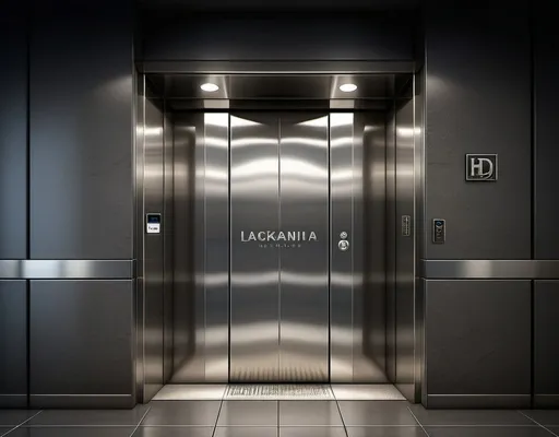 Prompt: Company logo on the elevator