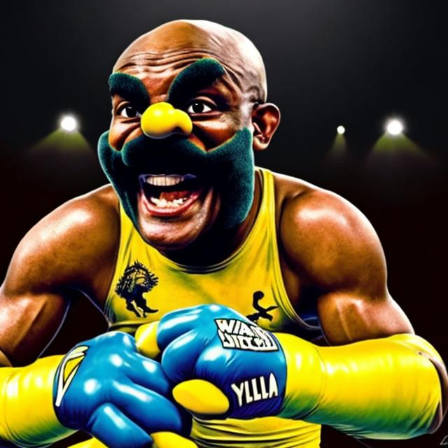 Prompt: anderson silva as wario