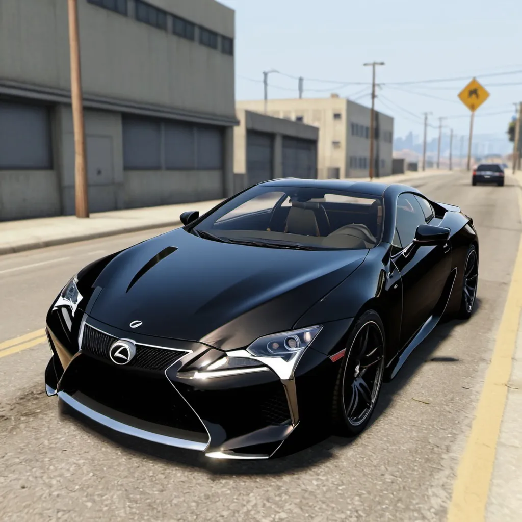 Prompt: black lc 500 in gta