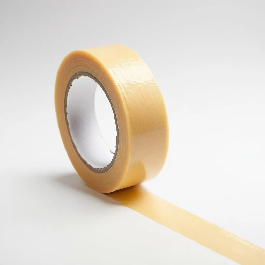 Prompt: masking tape on white background single roll

