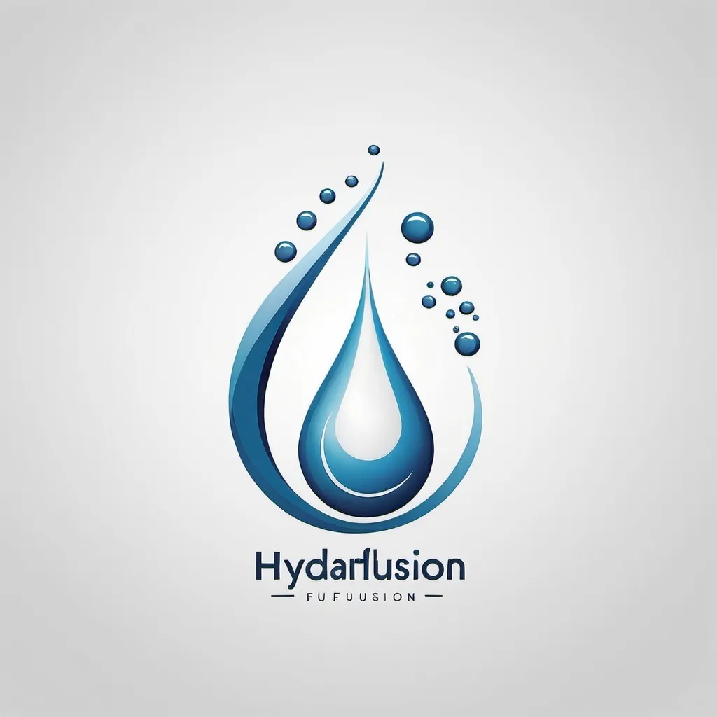 Prompt: A sleek and modern logo for HydraFusion, featuring a clean, bold typography with the letter "H" and "F" merging into a stylized water droplet shape. The water droplet is adorned with small bubbles, symbolizing the fusion of water elements. The overall design is crisp and visually appealing, with a subtle hint of depth and texture. The background is white or transparent.
