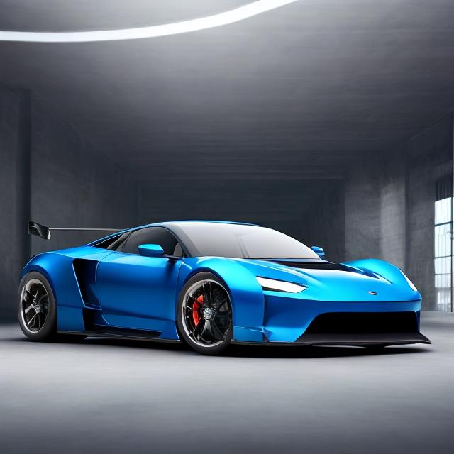 Prompt: sport car  high level neat  beaustiful model car dispaly blue car at home parking