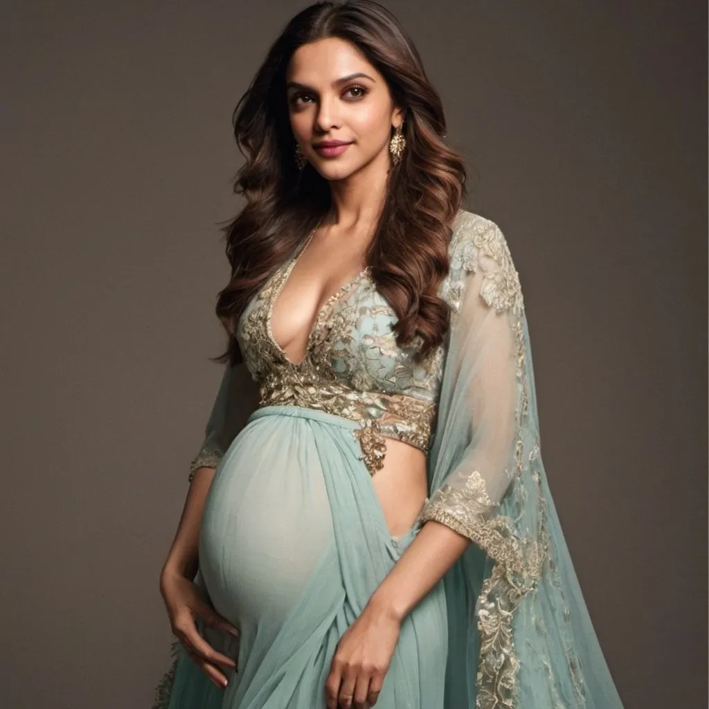 Prompt: 9 months Pregnant Deepika Padukone 