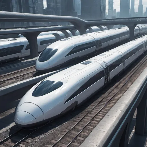 Prompt: trains futuristic
