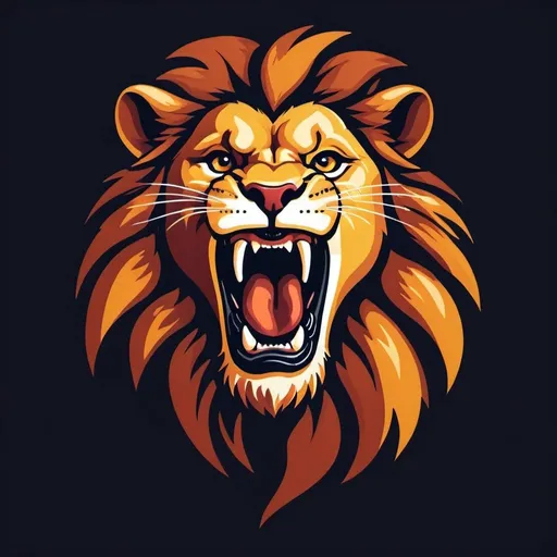 Prompt: lion roar logo
