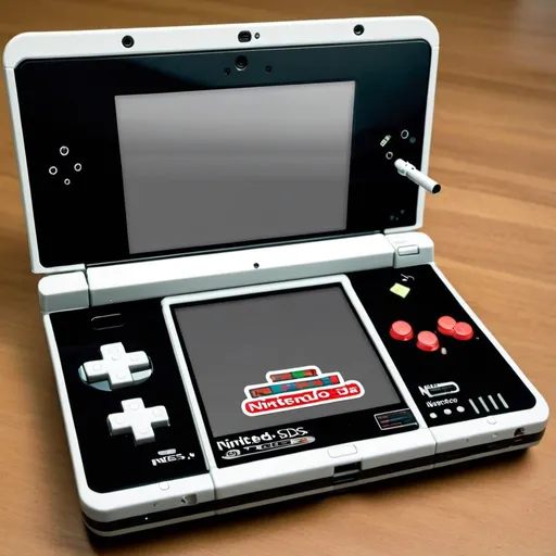 Prompt: Nintendo 3DS mixed with an NES