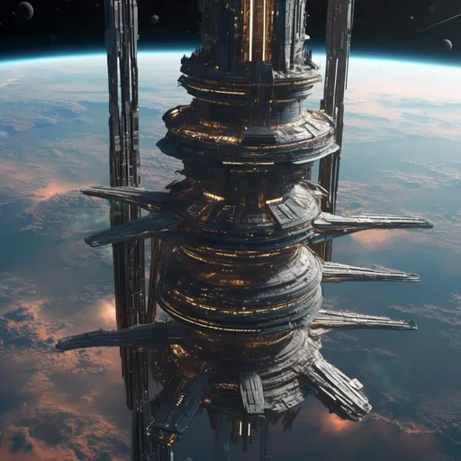 Prompt: <mymodel>(futuristic spaceship design), SpaceX future colony ship, sleek and aerodynamic shape, metallic surface reflecting stars, (high-tech features), vibrant inner lighting, surrounded by a breathtaking cosmic backdrop, distant planets and nebulae, captivating atmosphere, (4K) ultra-detailed, exploration theme, showcasing innovation and hope for space colonization.