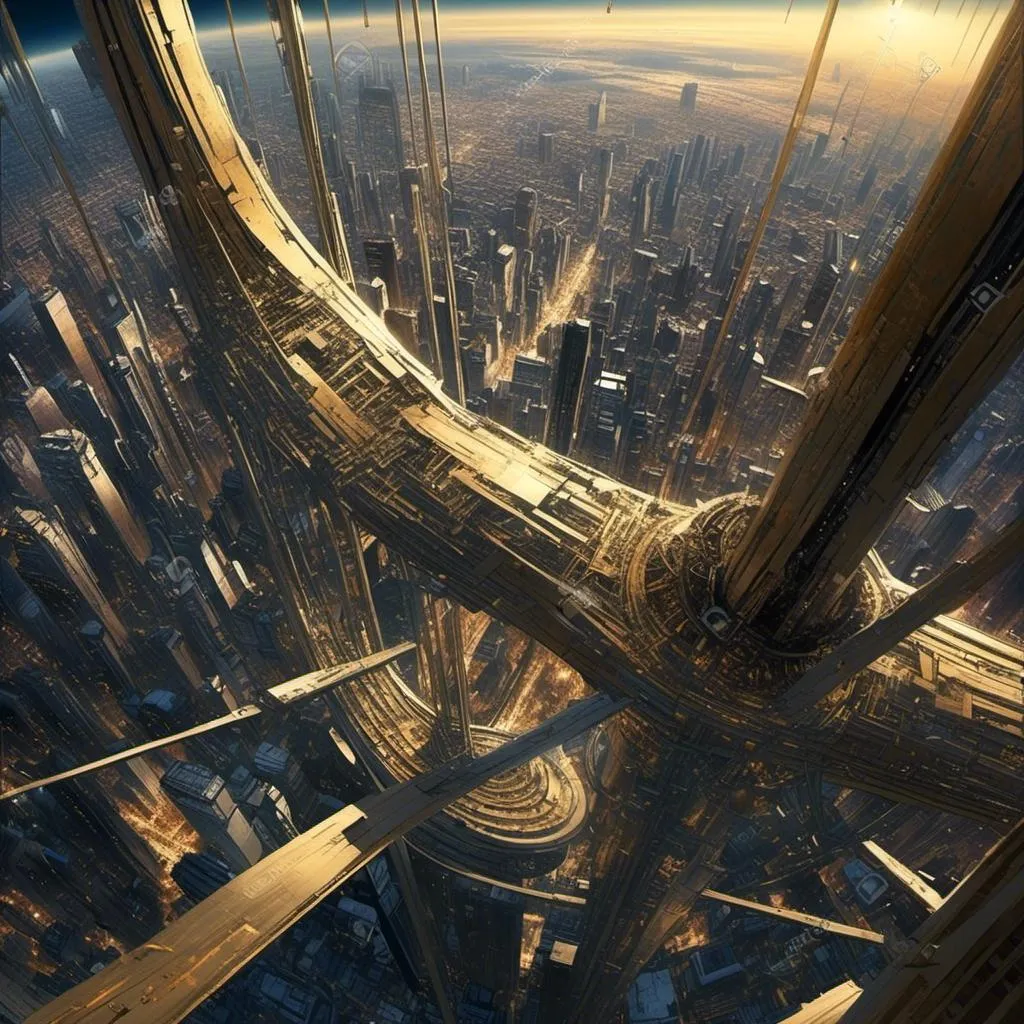 Prompt: (<mymodel>) gazing down at Earth, from the highest office window in the solar system, breathtaking view, vast cosmic scenery, stars twinkling, deep blue of the planet, (futuristic architecture) surrounding, warm golden light streaming through, ethereal and awe-inspiring ambiance, (high-resolution) ultra-detailed perspective, a feeling of solitude and wonder, immersed in the beauty of the universe.