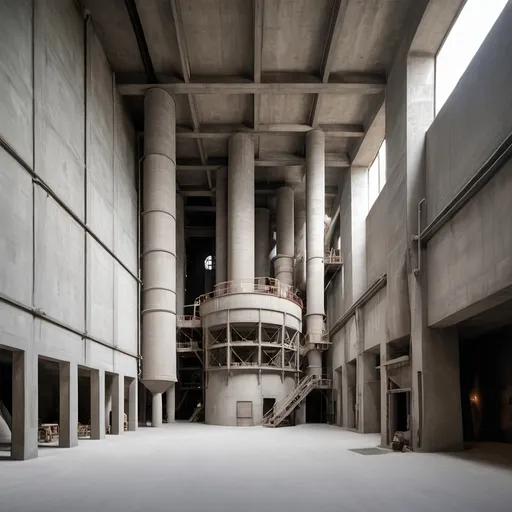 Prompt: A cement factory that becomes a museum
