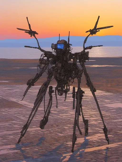 Prompt: <mymodel>the cyberpunk drone turns on