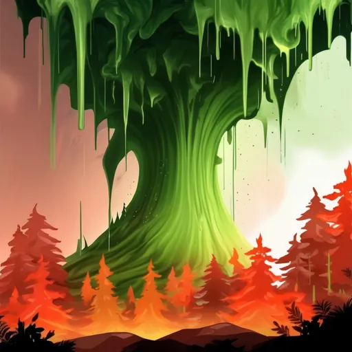 Prompt: background image behind login screen
forest essence literal volcano top pouring out science fair style ash grassy hill molten drips, smoke
themed
no text or GUI element