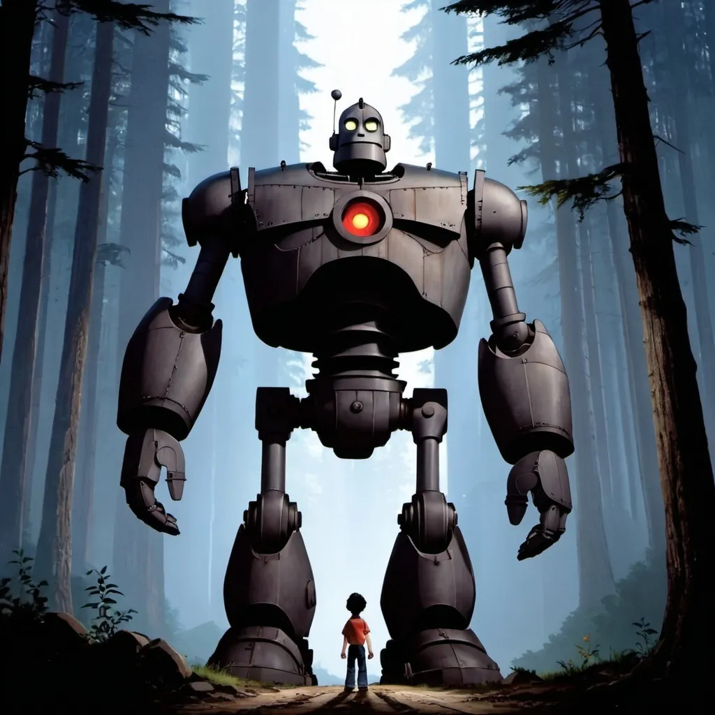 Prompt: Iron giant 
