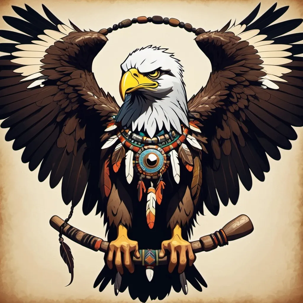 Prompt: Shaman Power eagle
