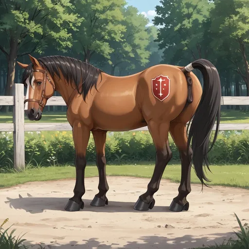 Prompt: Autonomy correct Horse anus 