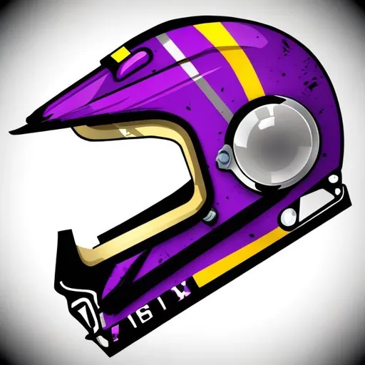 Prompt: This is a formula racer helmet. Paint the inside of this helmet like a racer helmet and make the background a simpler and more formal color. Keep the helmet on the side and say "the fast lane Diaries" on it. Use purple and its shades. Do it on a bigger scale. Design it like a logo. Make the picture stylish and useful at the same time. Be sure to get fonts and use other colors. Let the helmet stand completely on its side and be drawn in a more drawing style. 