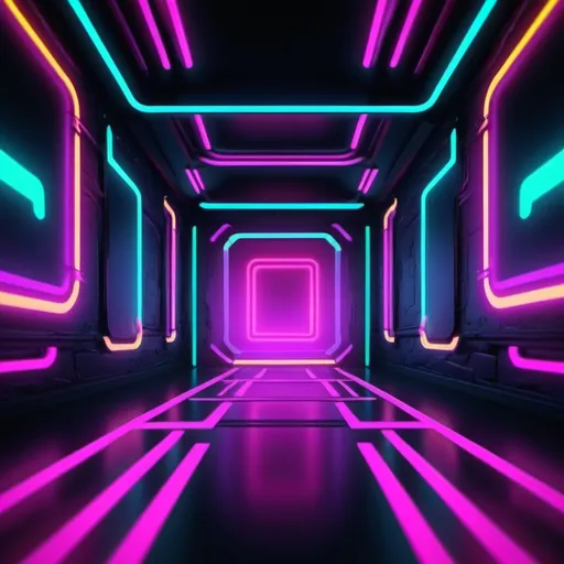 Prompt: (neon style background), vibrant colors, glowing effects, high contrast, dynamic patterns, futuristic ambiance, enticing for product showcase, product back view focus, immersive atmosphere, commercially appealing design, ideal for promotional material, bright highlights, 4K ultra-detailed quality.