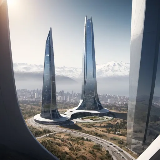 Prompt: hi, may you please generate a futuristic view of Chile?