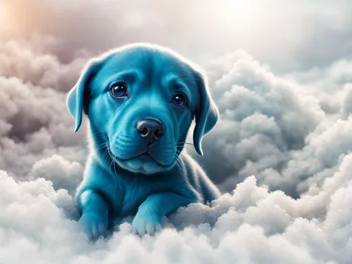 Prompt: hyper-realistic photo of a background of azure blue puppy, rainbow ears, Perfect poses, approaching perfection, dynamic, highly detailed, artstation, concept art, smooth, sharp focus, illustration, light smile, stunning realistic photograph , full lips, 3d render, octane render, intricately detailed, cinematic, trending on artstation, Isometric, high definition , cinematic, Rough sketch, mix of bold dark lines and loose lines, bold lines, on paper , full body, happy, very happy,, Miki Asai Macro photography, close-up, hyper detailed, trending on artstation, sharp focus, studio photo, intricate details, highly detailed, by greg rutkowski