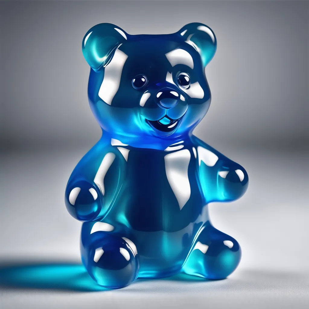 Prompt: A huge 3D pastel blue gummy bear with a crazy smile 

Utilize a DSLR camera to meticulously capture every intricate detail, producing a dynamic portrait that exudes an epic aesthetic. Employ HDR and long shot techniques to enhance realism and depth, resulting in a masterpiece of unparalleled quality and resolution, worthy of admiration as a true work of art.
