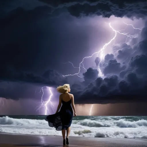 Prompt: Visualize a tumultuous scene where the platinum blonde female protagonist and their male partner stand at the center of a raging storm, symbolizing the chaos unleashed by the presence of the crazy ex-girlfriend. Dark clouds swirl overhead, and bolts of lightning illuminate the sky, casting an ominous glow over the landscape.

In the midst of the storm, the crazy ex-girlfriend manifests as a tempestuous force of nature, her fury palpable in the howling winds and crashing waves. She appears as a shadowy figure, looming ominously in the distance, her presence casting a dark shadow over the female protagonist and their relationship.

High quality, highres, perfect, beautiful
