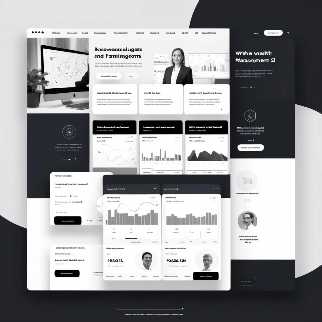 Prompt: Build a website dashboard screen which offers tech founders 1. Wealth management 2. Family office 3. Live concierge and luxury Ai matched events

Keep background as white and everything else in shades of black and gray