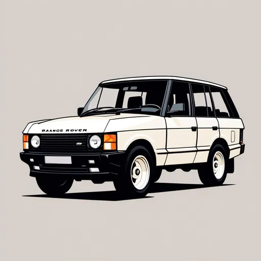 Prompt: a 1995 range rover classic for embroidery